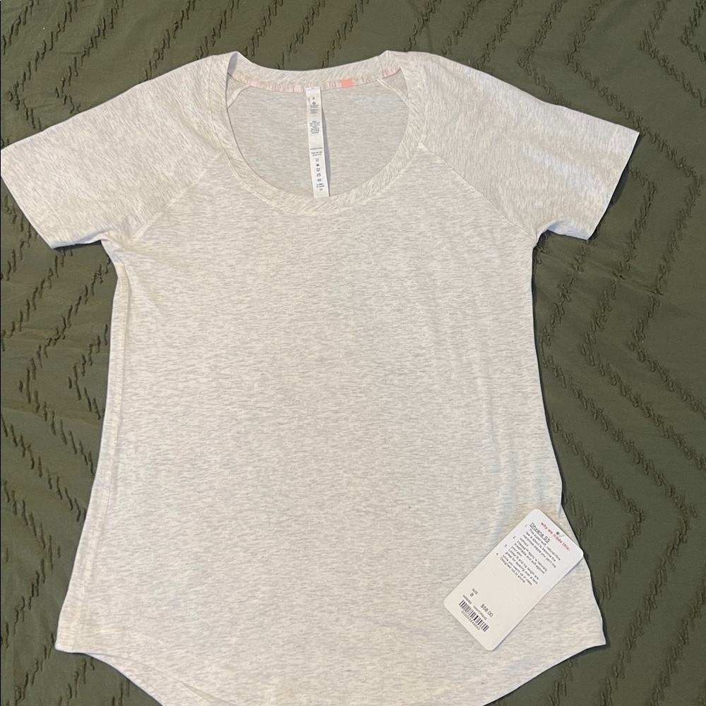 Lululemon Light Gray Short Sleeve T-Shirt. Brand new with tags never worn.